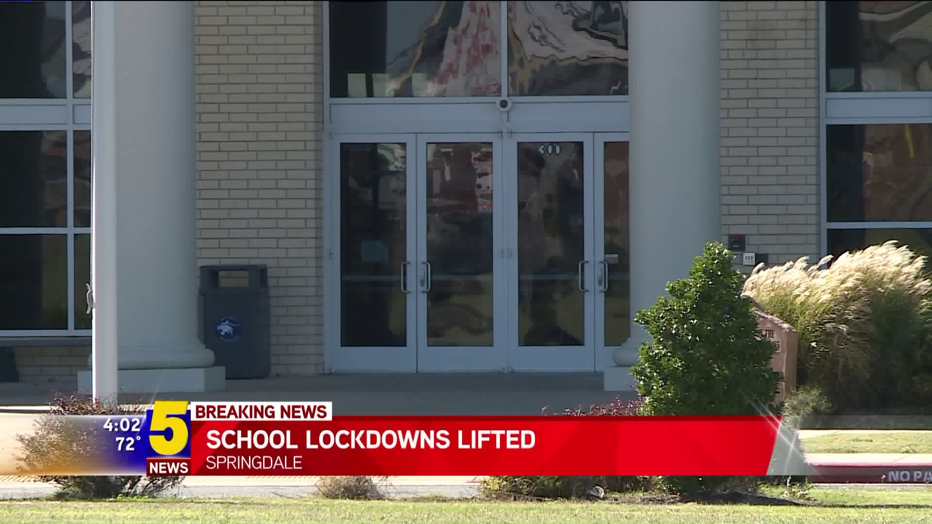 School Lockdowns Lifted