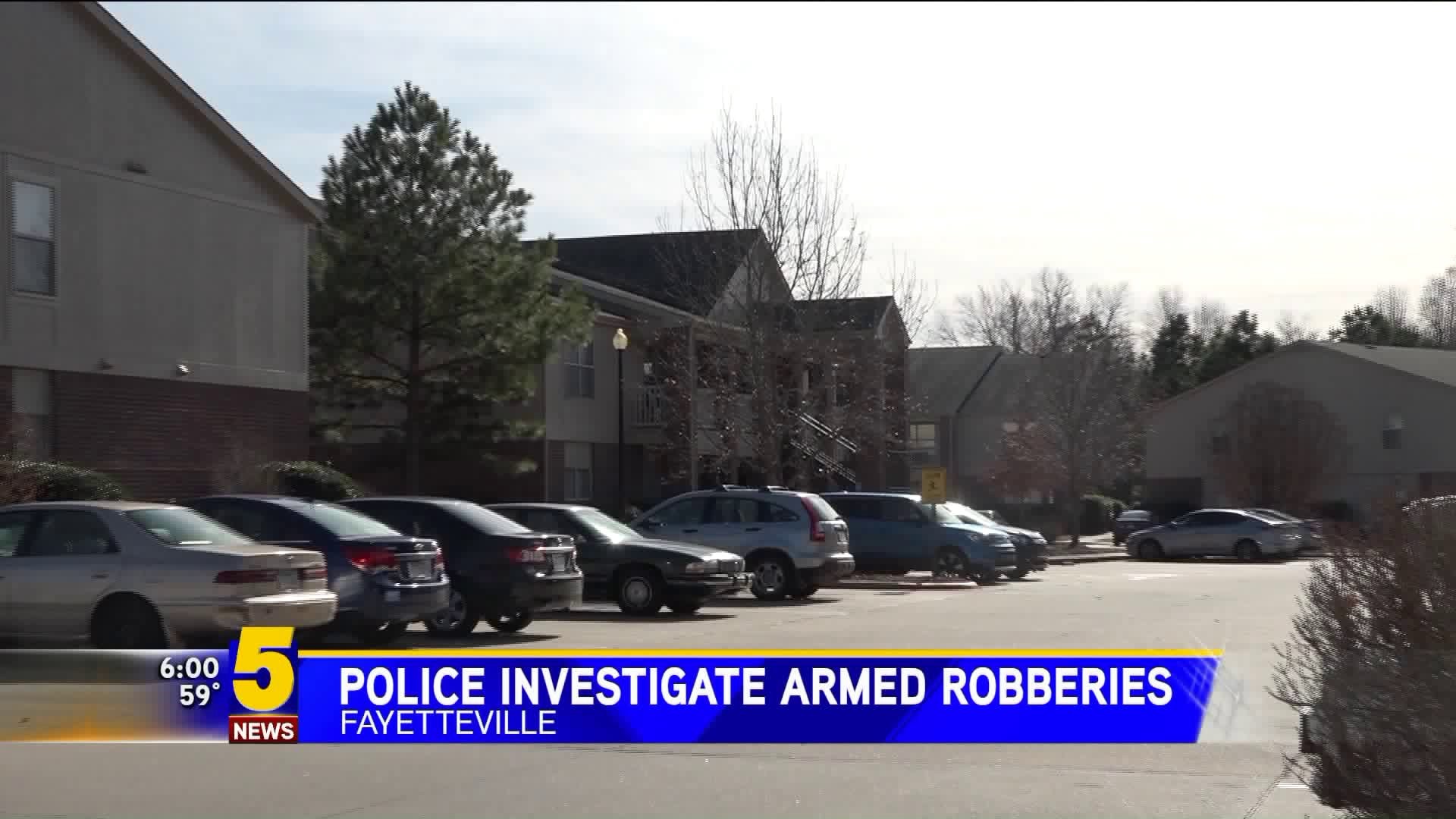 Poilice Investigating Armed Robberies
