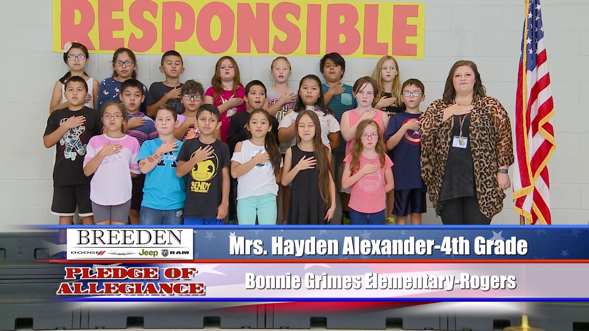 Mrs. Hayden Alexander  4th Grade Bonnie Grimes Elementary, Rogers