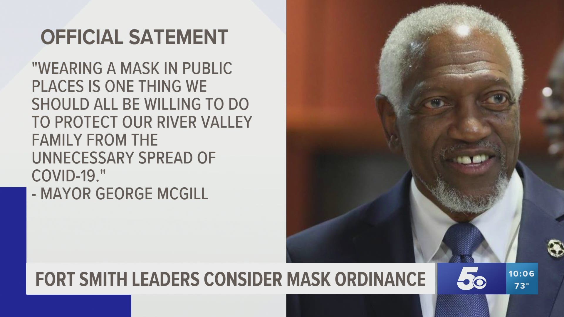Fort Smith leaders consider mask ordinance.
