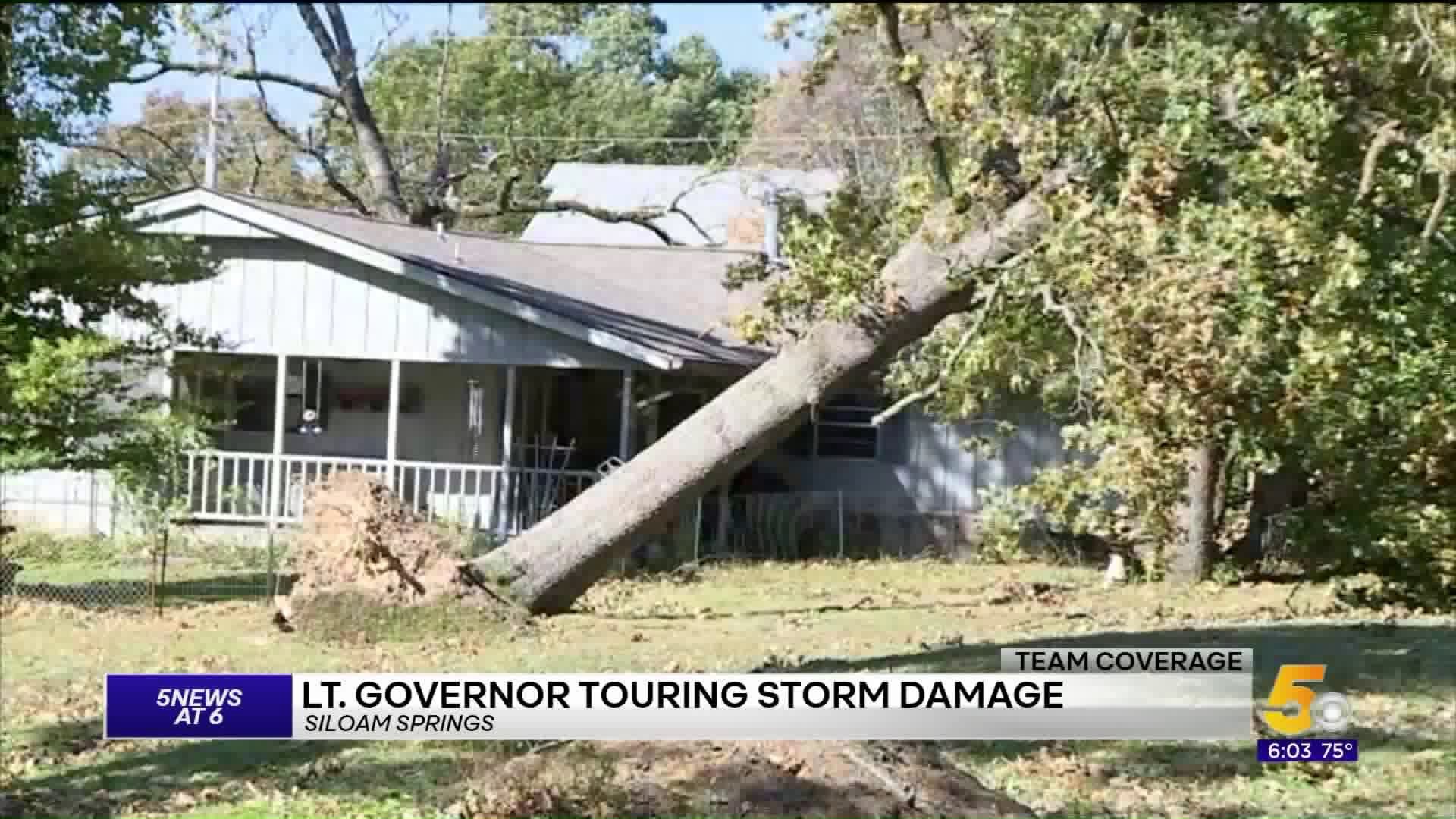 Arkansas Lt. Governor Touring Storm Damage