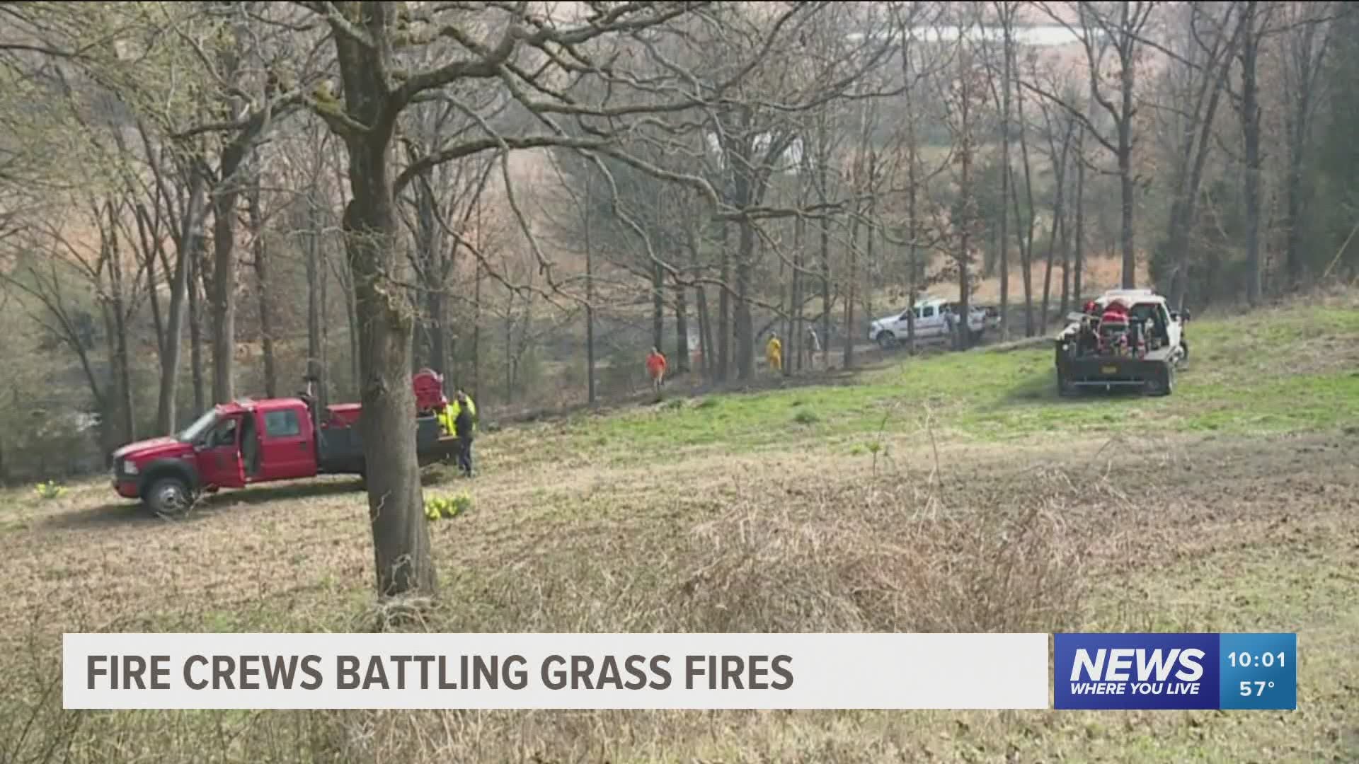 Busy weekend for firefighters as they battle grass fires