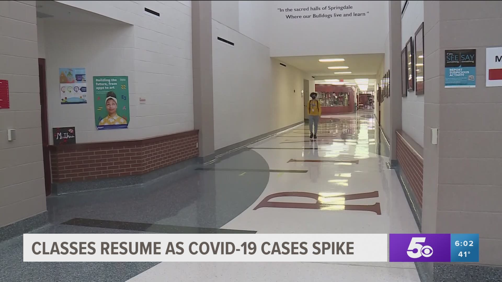 Springdale Schools are seeing more students leaving remote learning behind and returning on campus to start this new school semester.