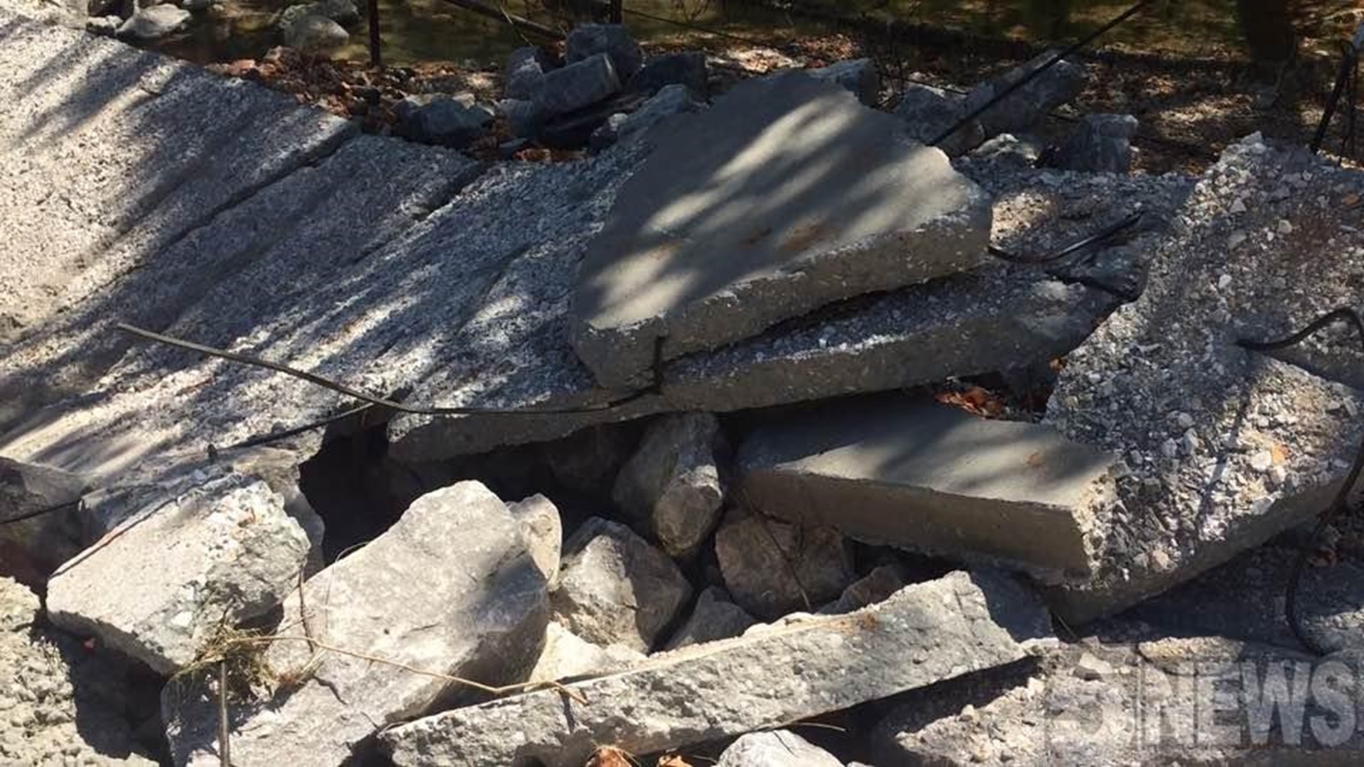 Snavely Bridge washed out