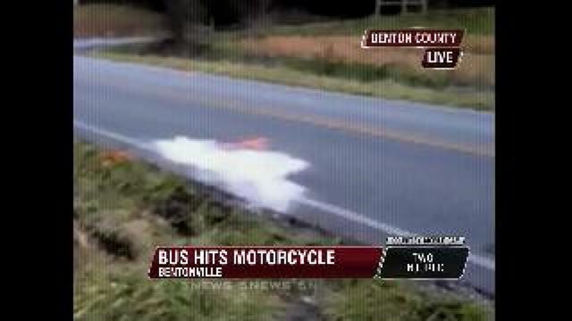 School Bus Hits Motorcycle