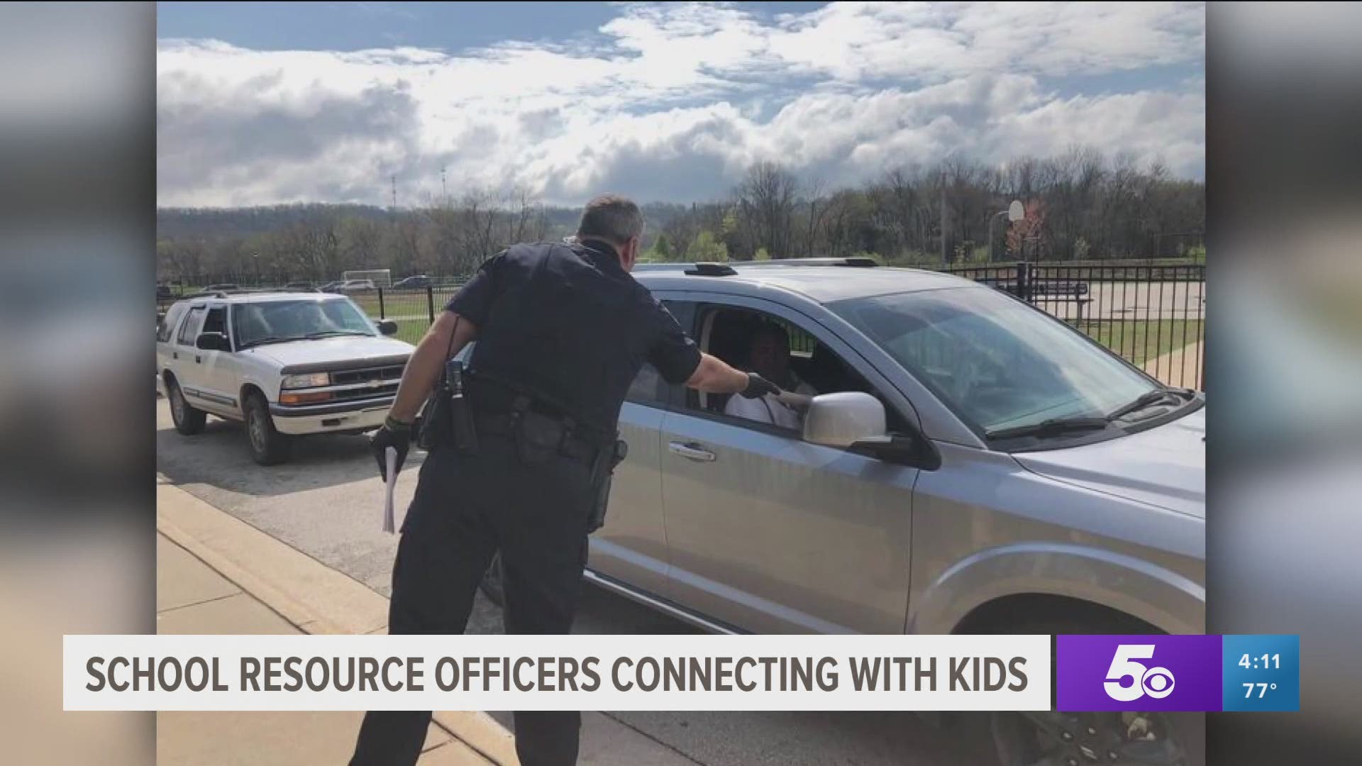 School resources officers are still finding ways to see their students, such as passing out school lunches or doing wellness checks.