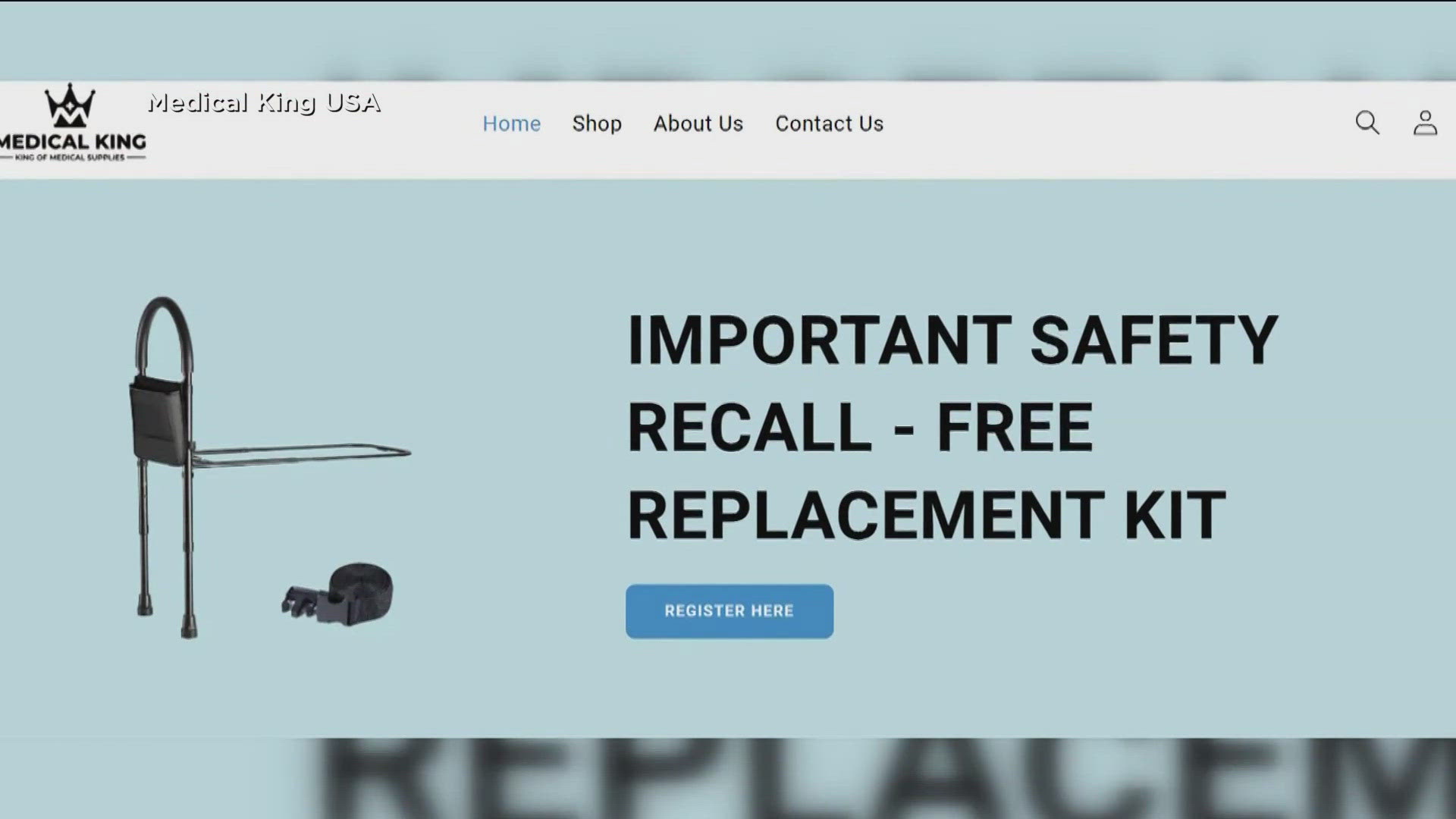 Medical King is offering a free replacement for the recalled bed rails