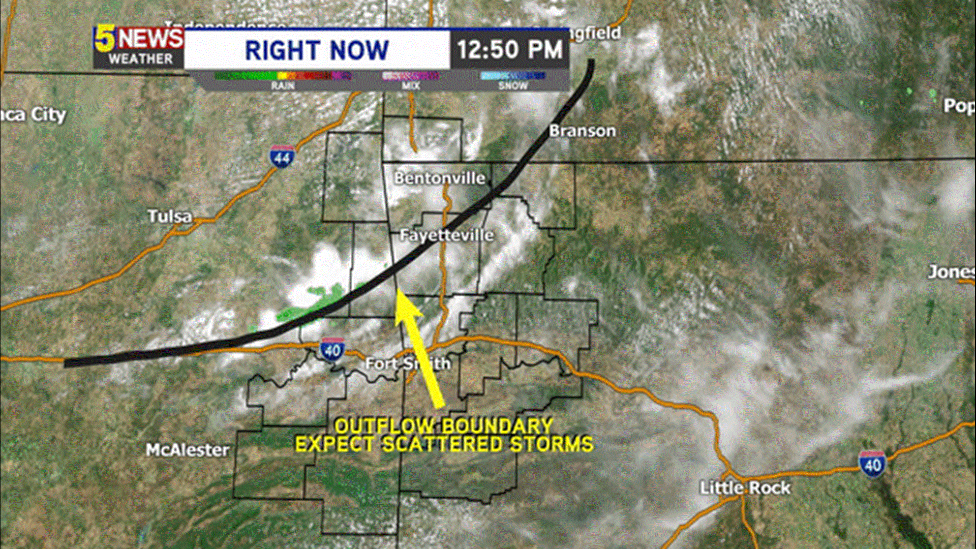 Scattered Storms Monday Afternoon | 5newsonline.com