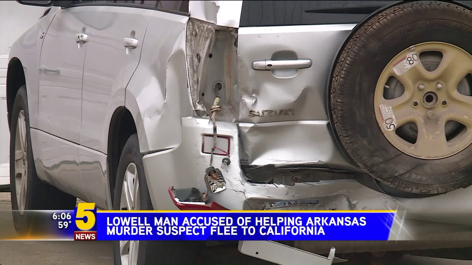Lowell Man Accused Of Helping Arkansas Murder Suspect Flee To California