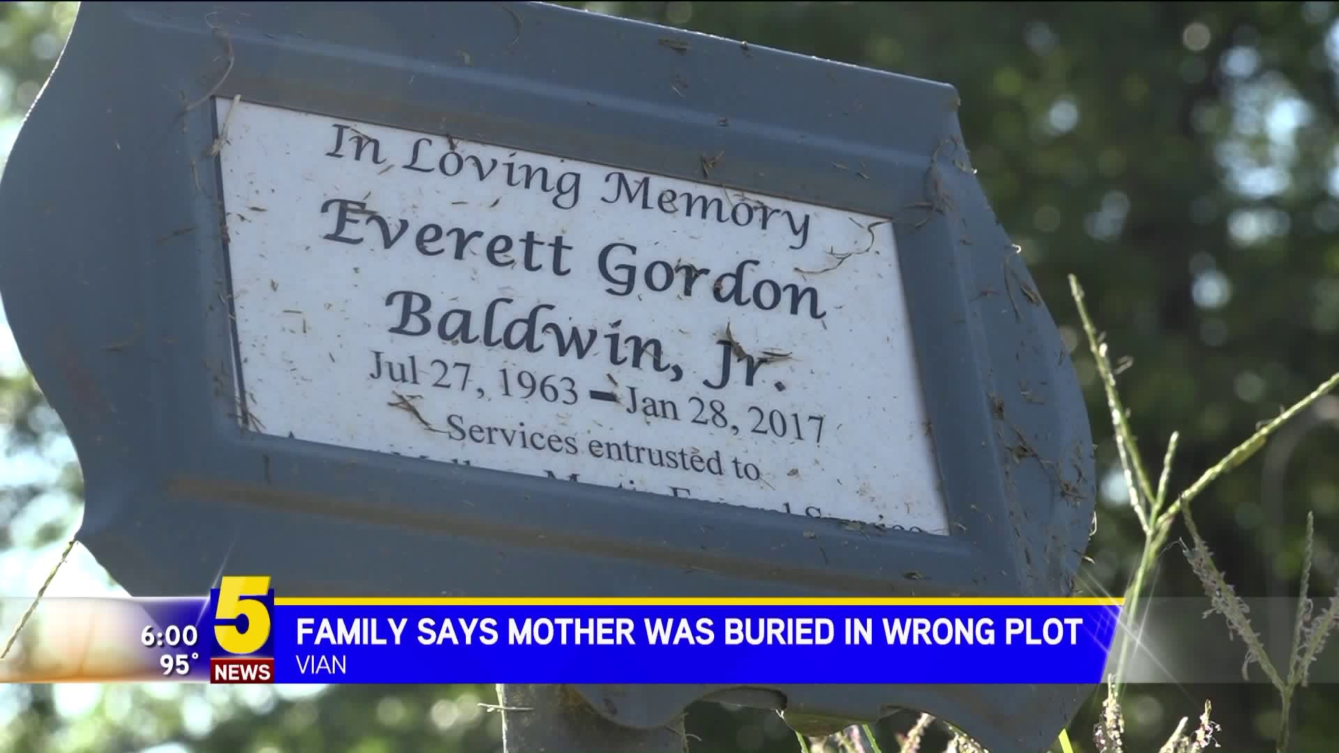 Family Says Mother Was Buried In Wrong Plot