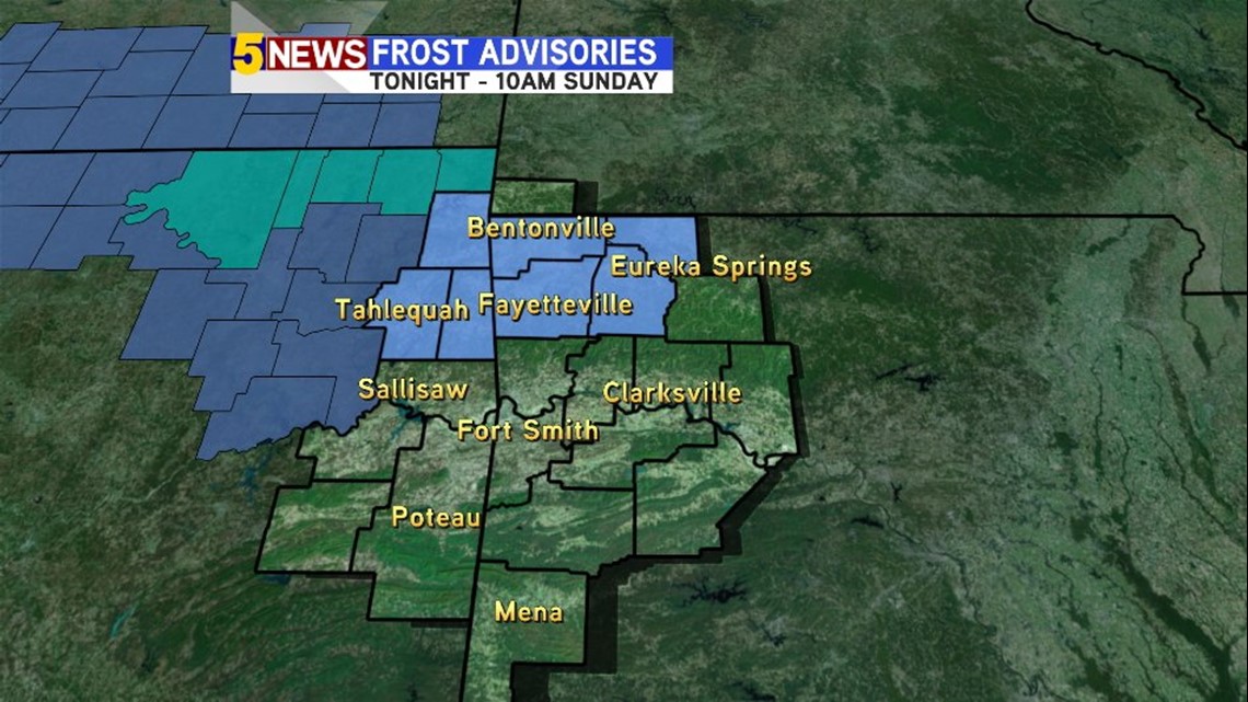 First Frost Possible in NW Arkansas Tonight | 5newsonline.com