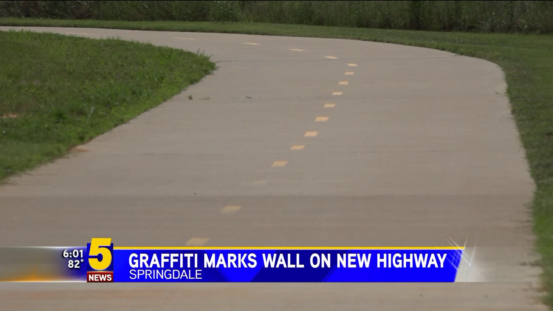 Graffiti Marks Wall On New Highway