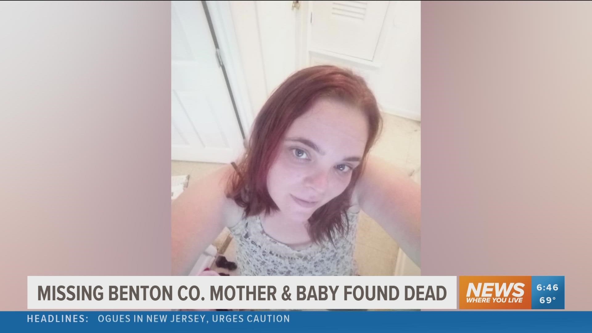 Two people have been arrested on kidnapping charges after a Benton Co. woman and her baby were found dead in Missouri.