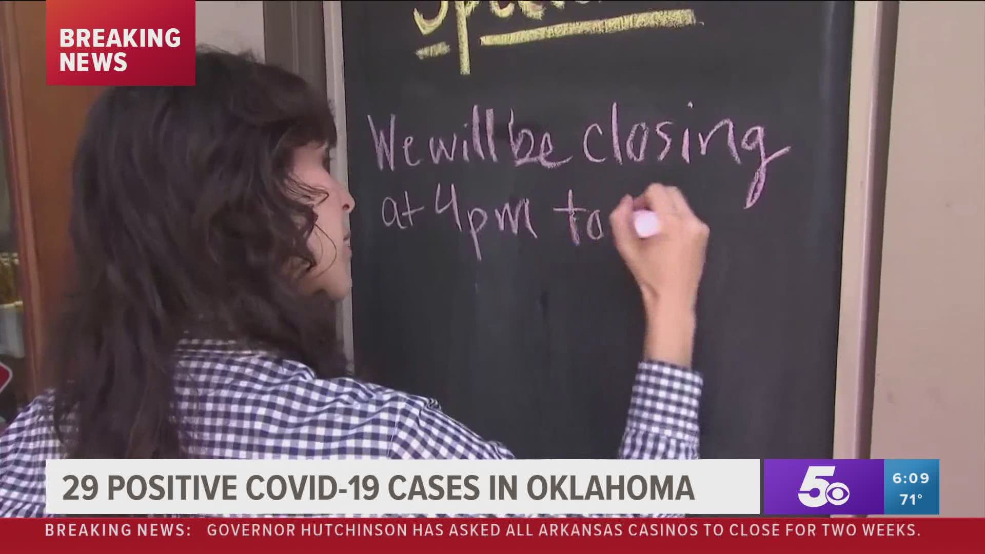 29 positive COVID-19 cases in Oklahoma