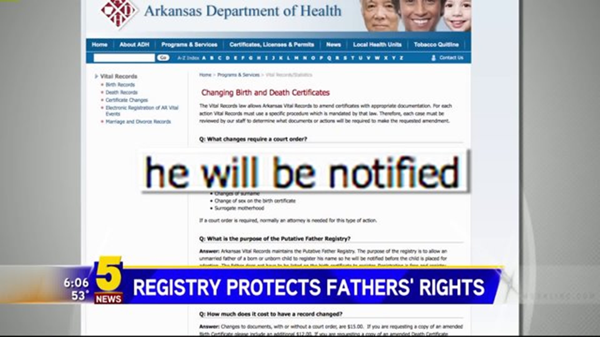 Registry Protects Father`s Rights