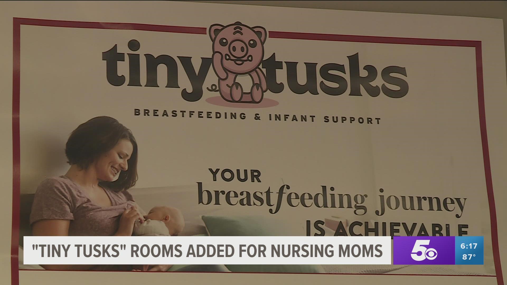 The rooms are dedicated solely to nursing parents and their kids.