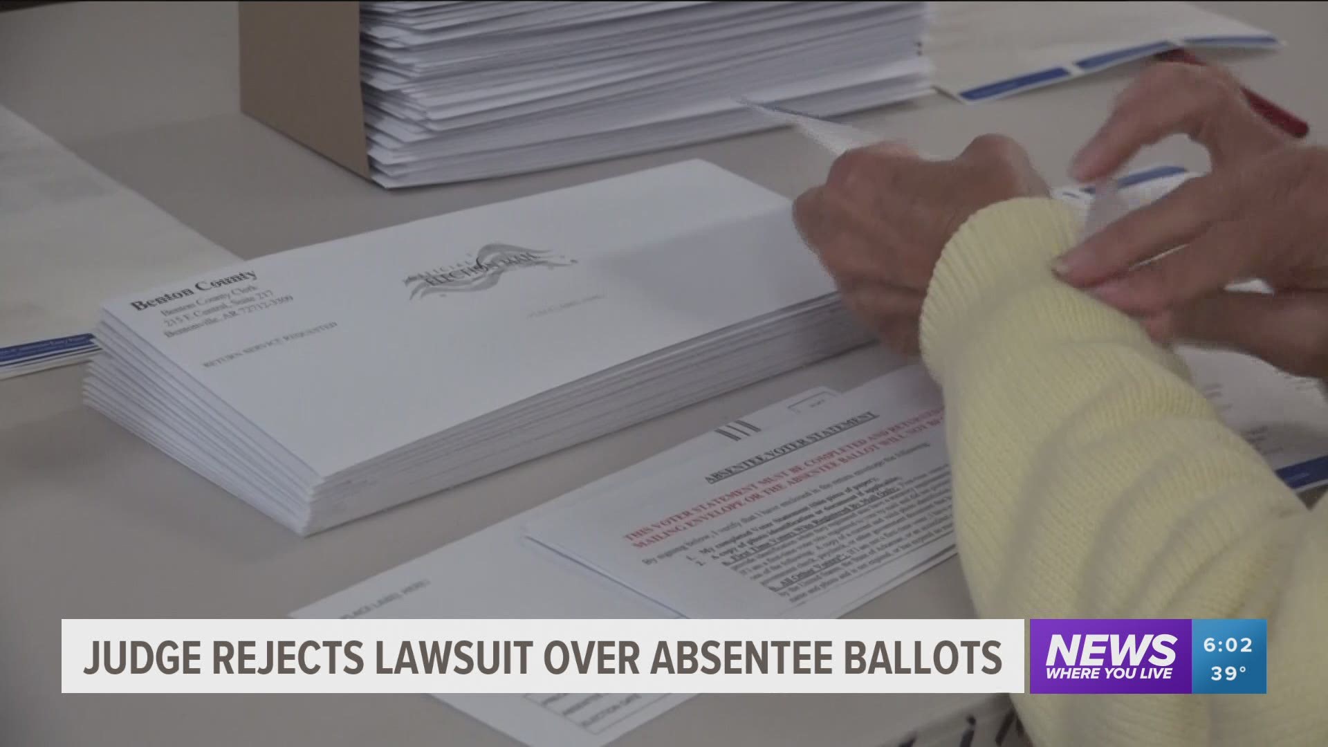 Judge rejects lawsuit over absentee ballots