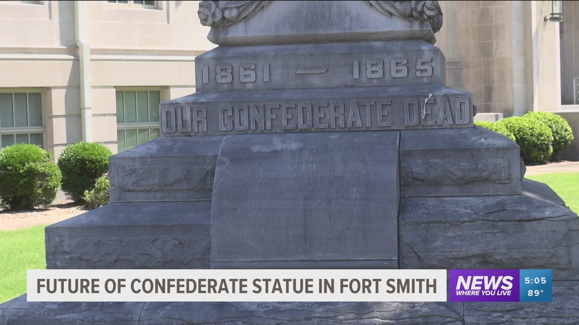 Future of Confederate Statue in Fort Smith.