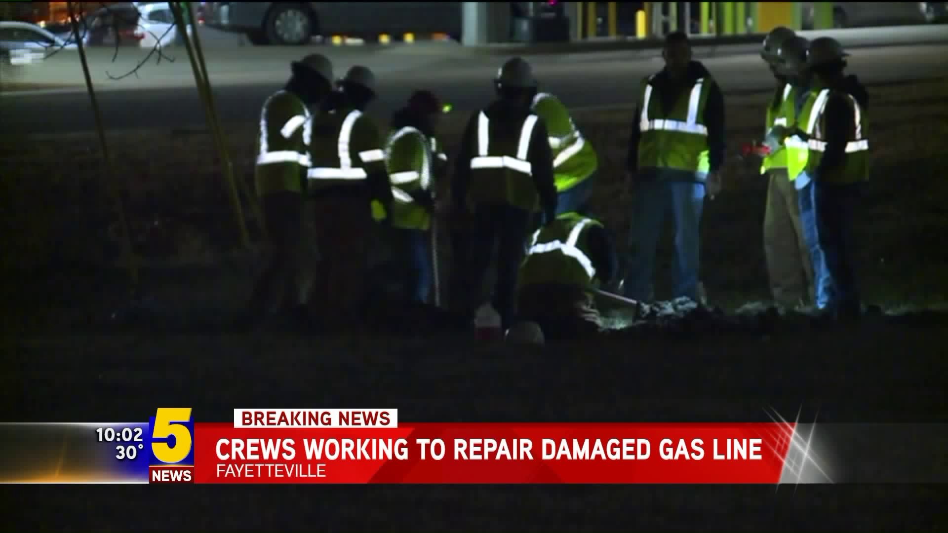 Crews Working To Repair Damaged Gas Line In Fayetteville