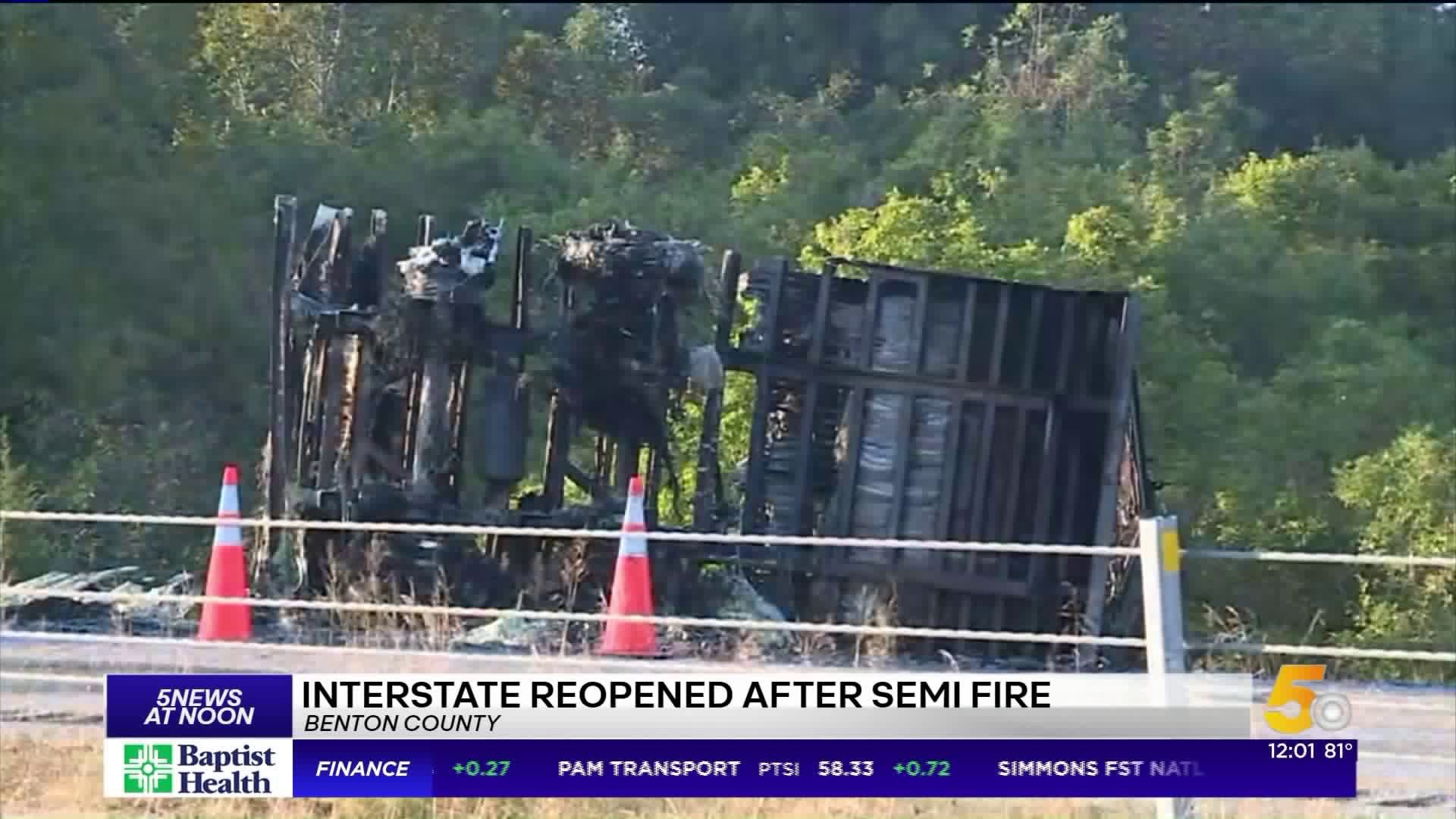 Trailer Fire Closes I-49 For 9 Hours
