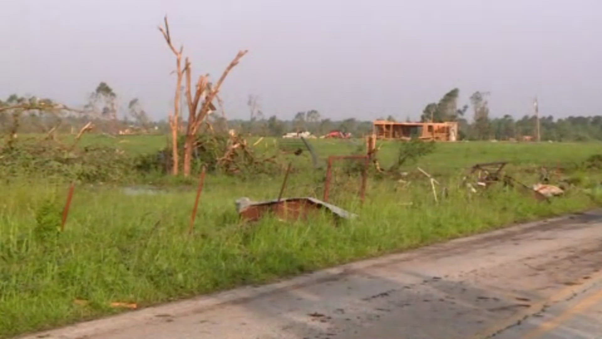 Significant damage was seen early Sunday.