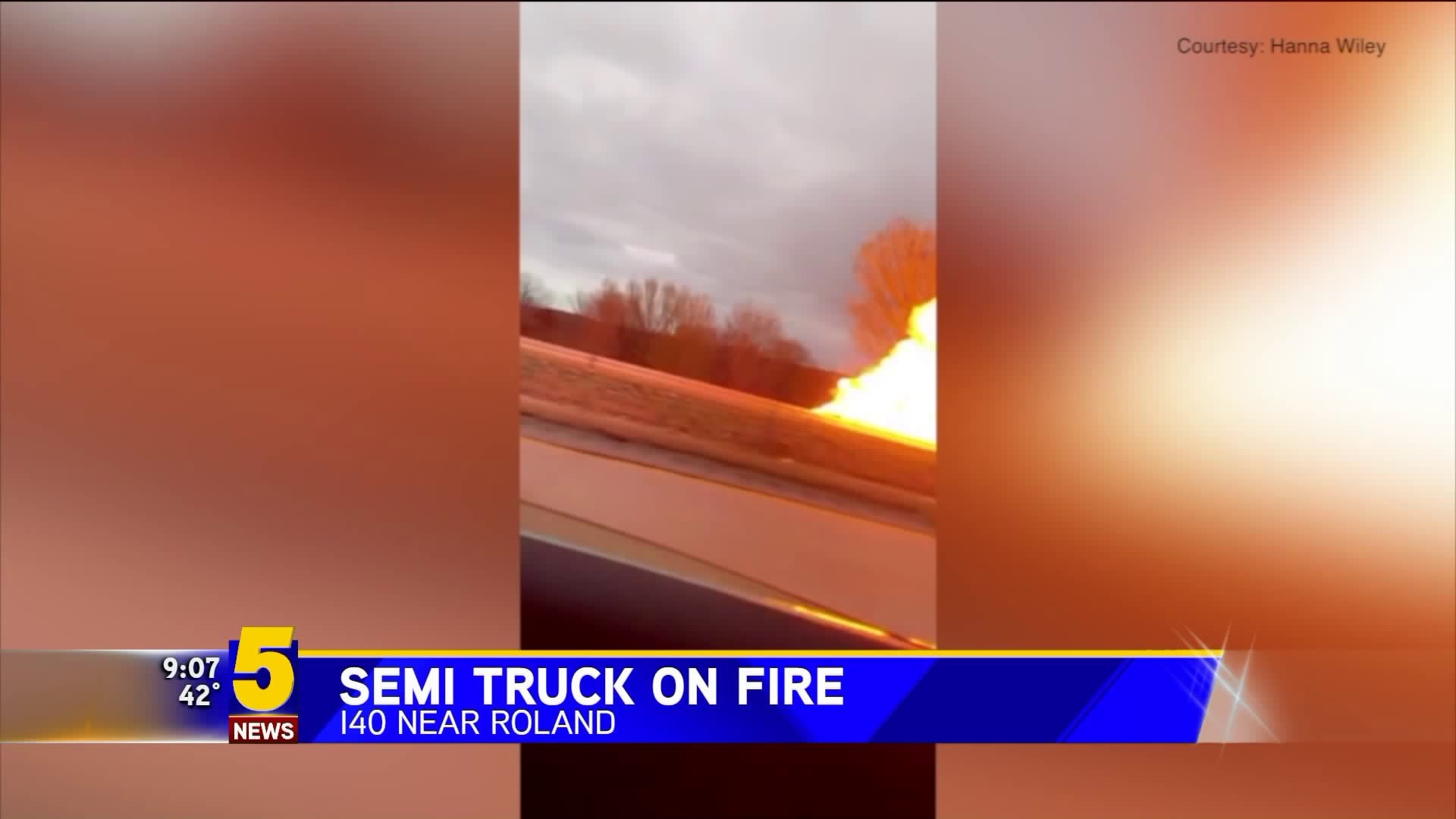 Semi-Truck on Fire