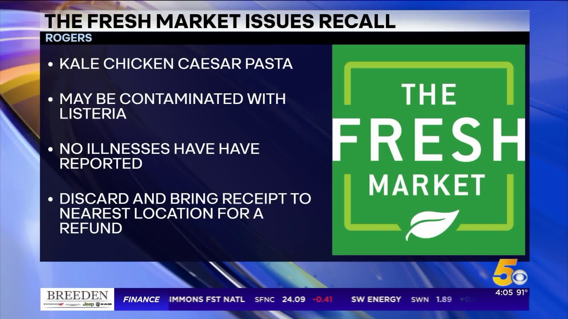 The Fresh Market Issues Recall For Deli Pasta Over Listeria Fears