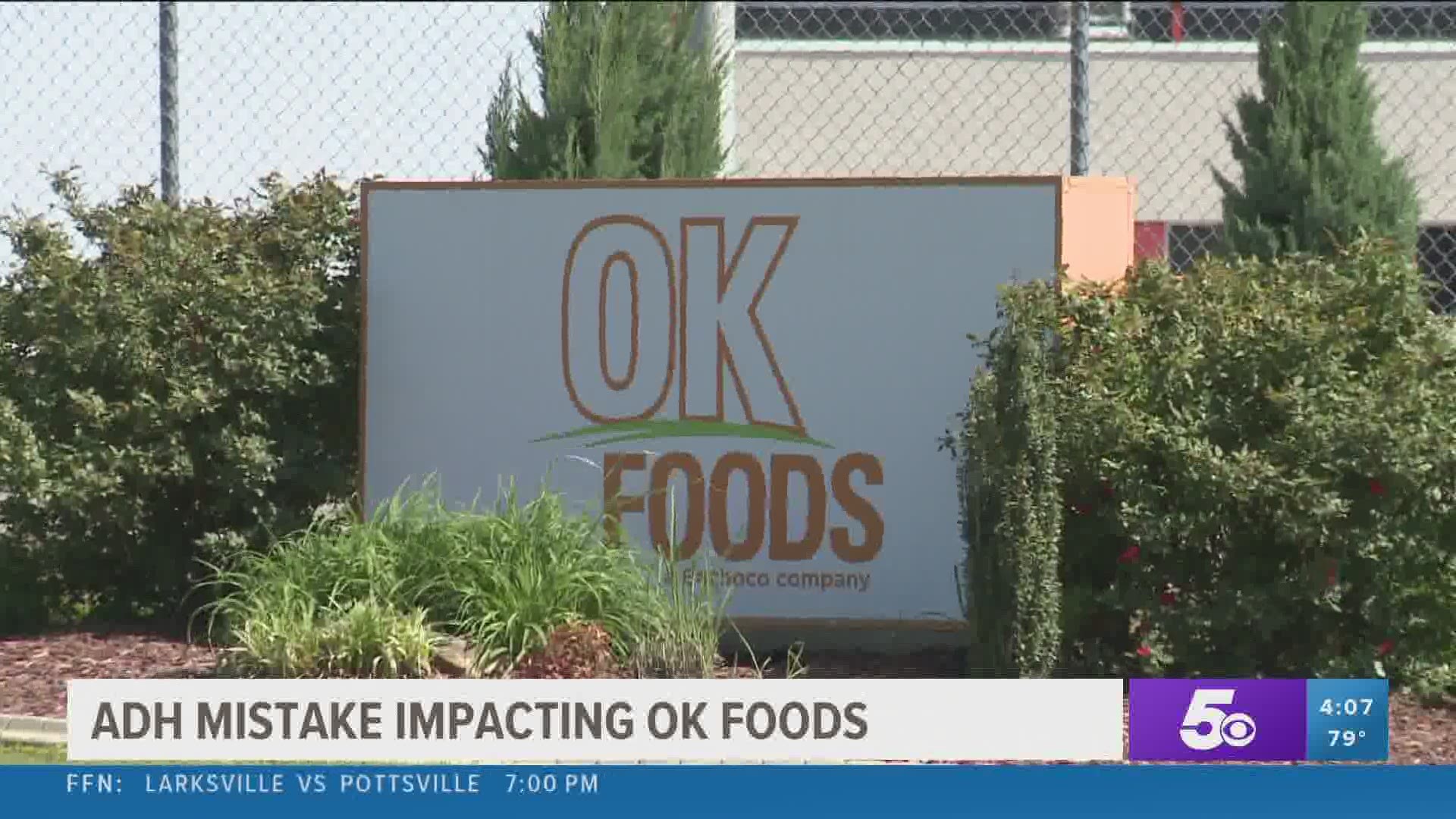 ADH mistake impacting OK Foods.