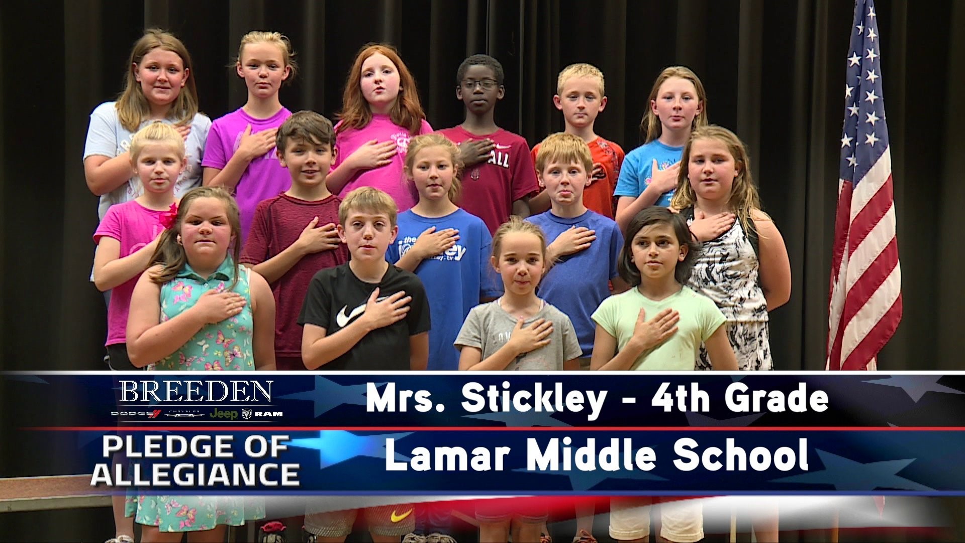 Mrs. Stickley  4th Grade Lamar Middle School