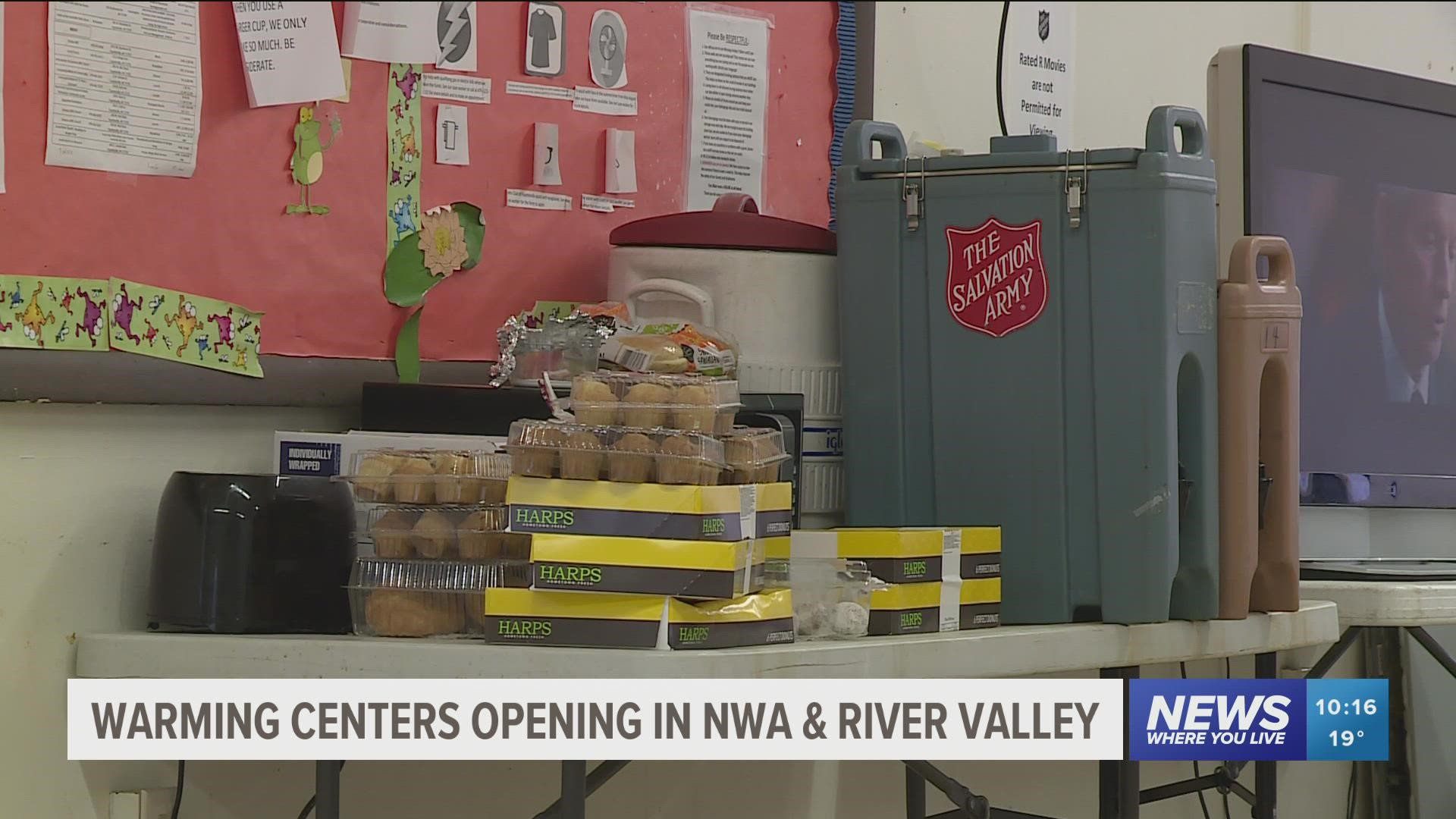 Across the River Valley and Northwest Arkansas, warming centers and shelters open their doors to help the community stay safe in the cold temperatures.