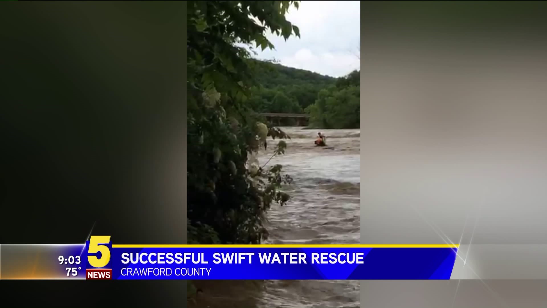 A Mother And Son Are Rescued After Getting Stuck In A Creek