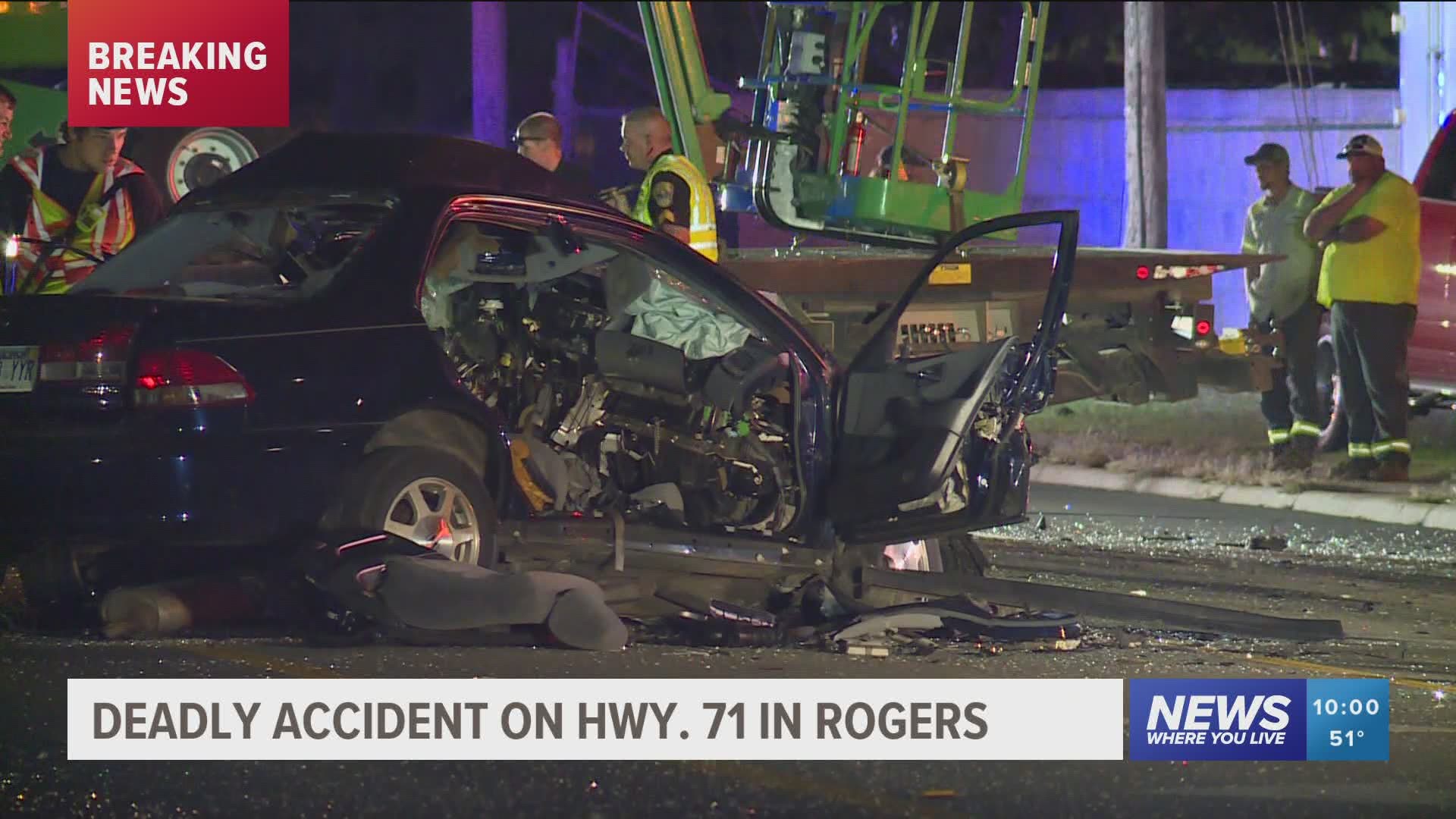 At Least One Killed During Crash on Hwy. 71 in Rogers