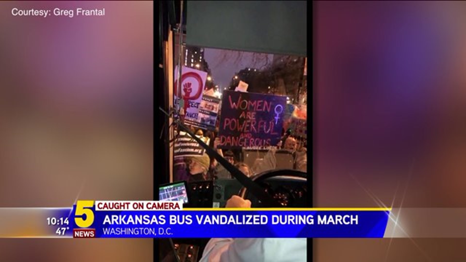 Arkansas Bus Vandalized By Protesters