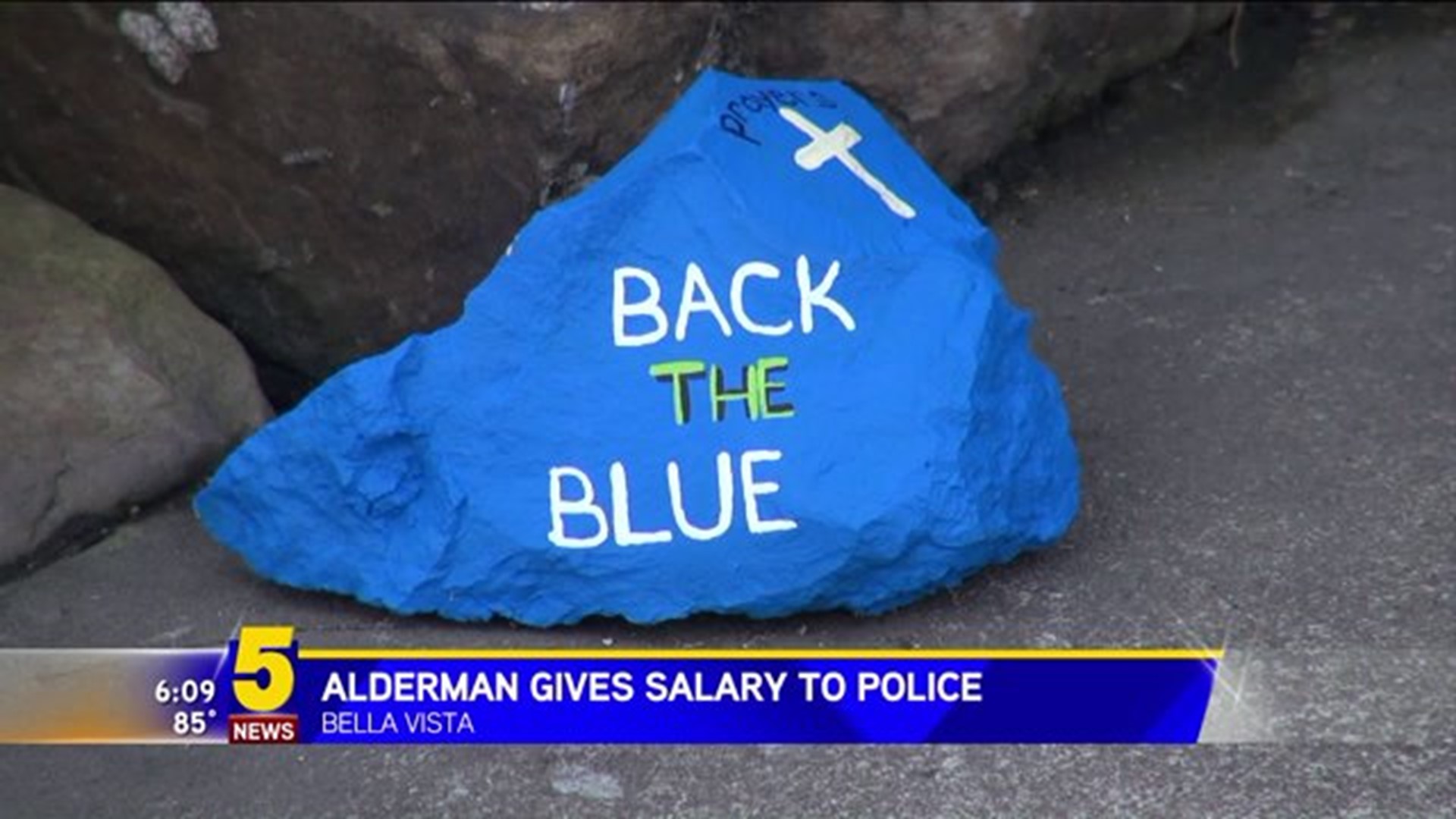 BELLA VISTA ALDERMAN GIVES SALARY TO POLICE