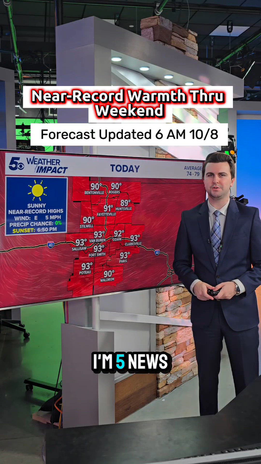 Near-record highs and dry through the weekend | 5newsonline.com