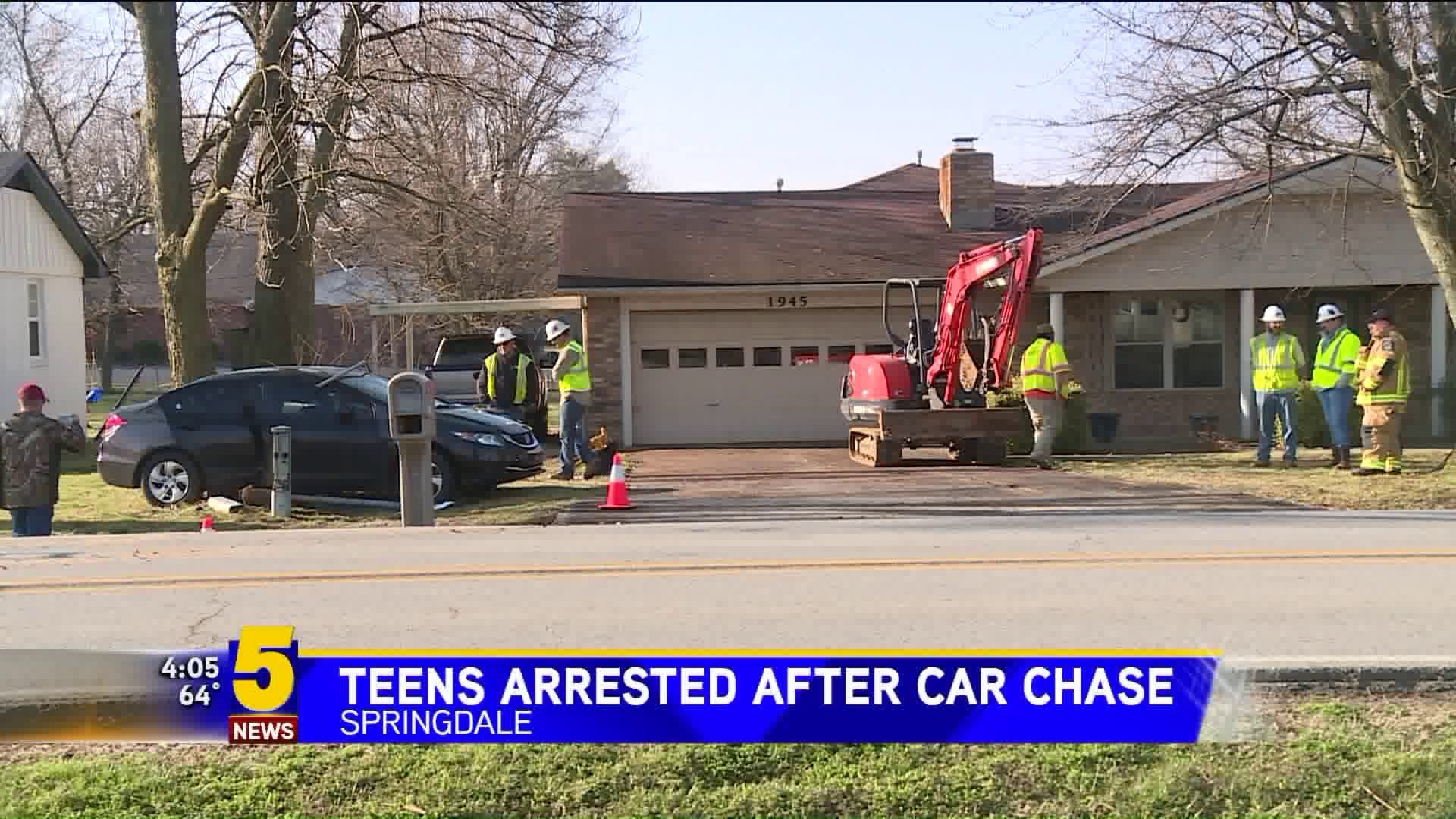 Teens Arrested After Car Chase
