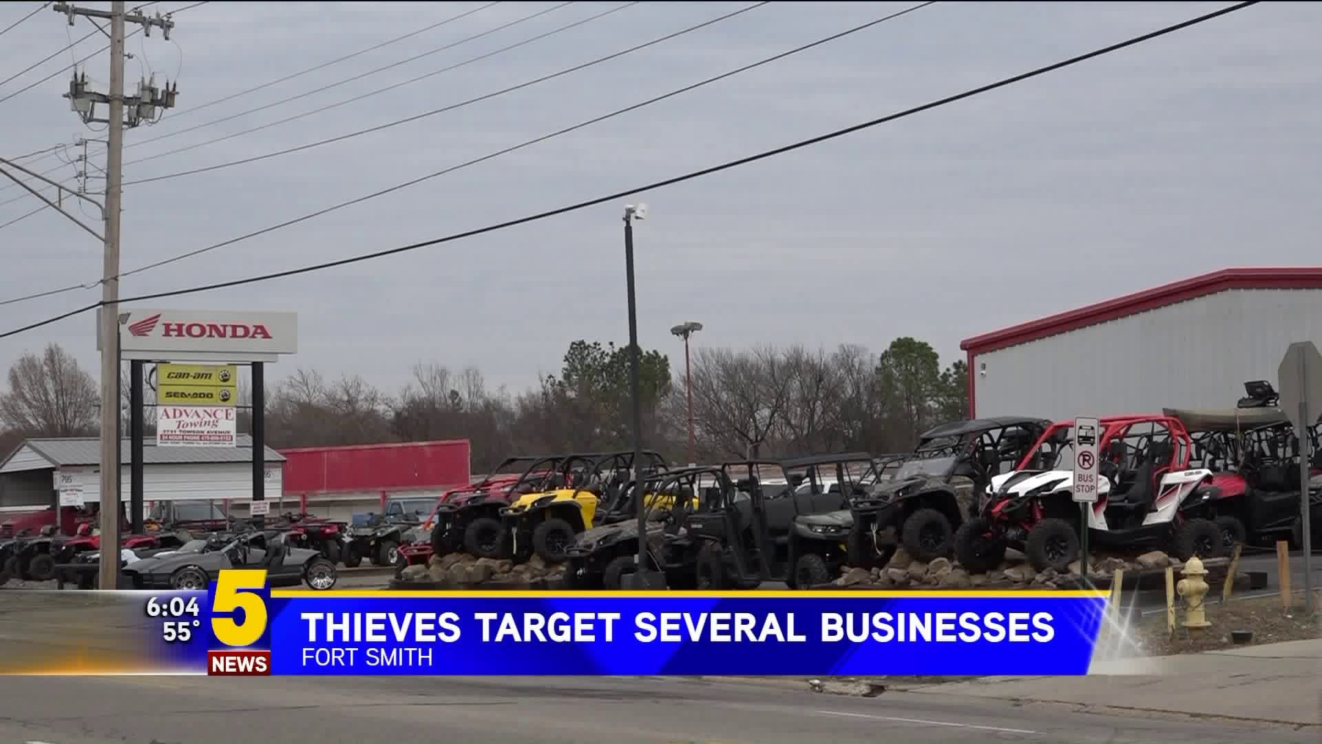Thieves Target Several Businesses