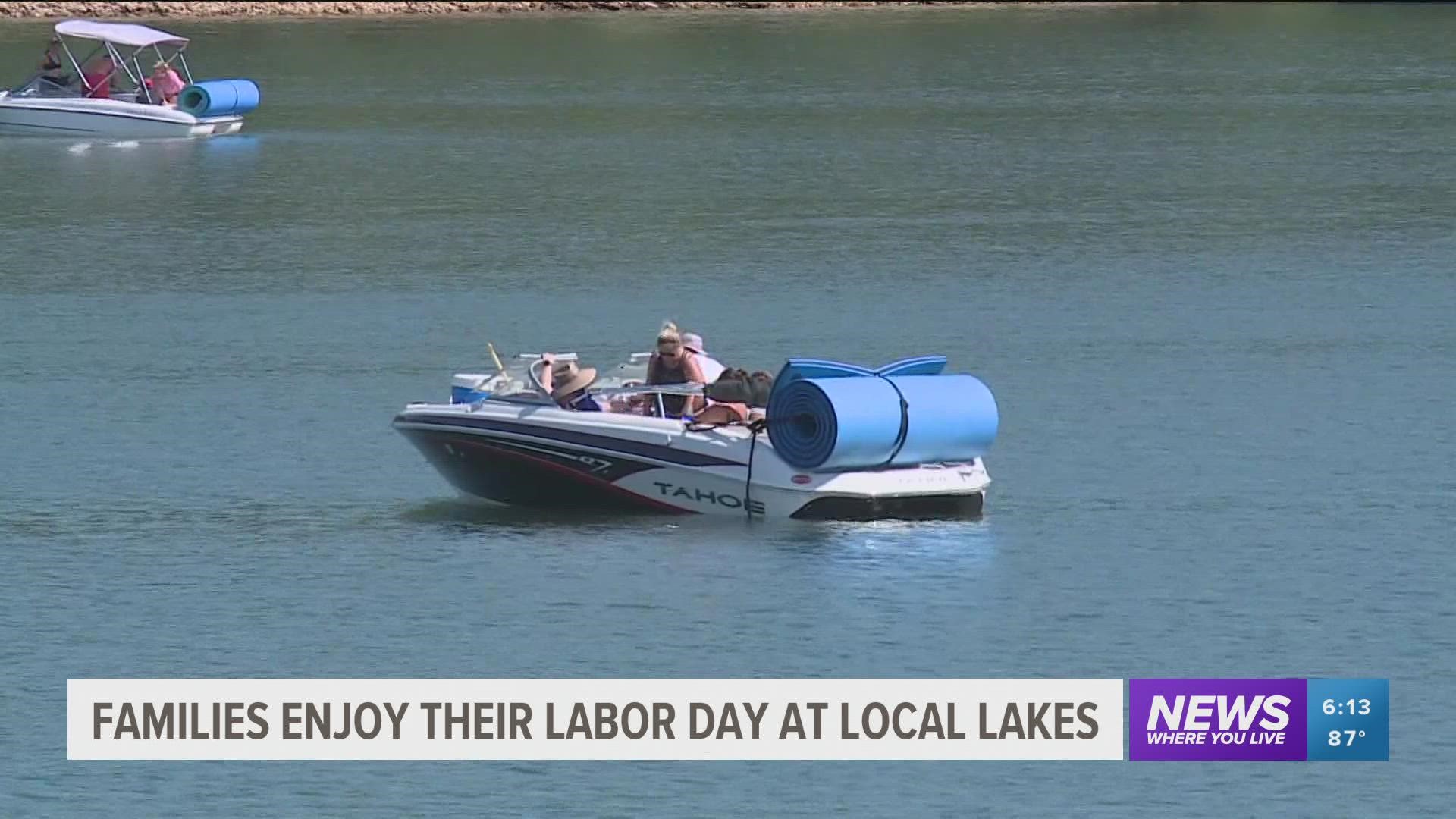 Lake Fayetteville and Beaver Lake hosted hundreds of visitors over the weekend celebrating Labor Day, giving local businesses a boost in rentals.