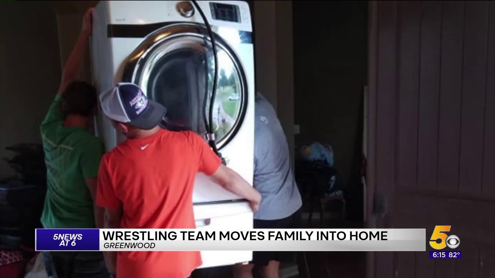 Greenwood Wrestling Team Helps Family Move Into Home