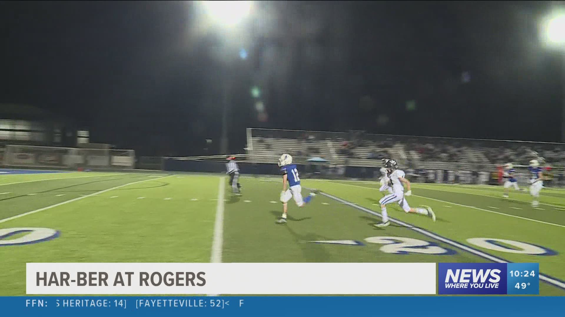Rogers defeated Har-Ber 49-42