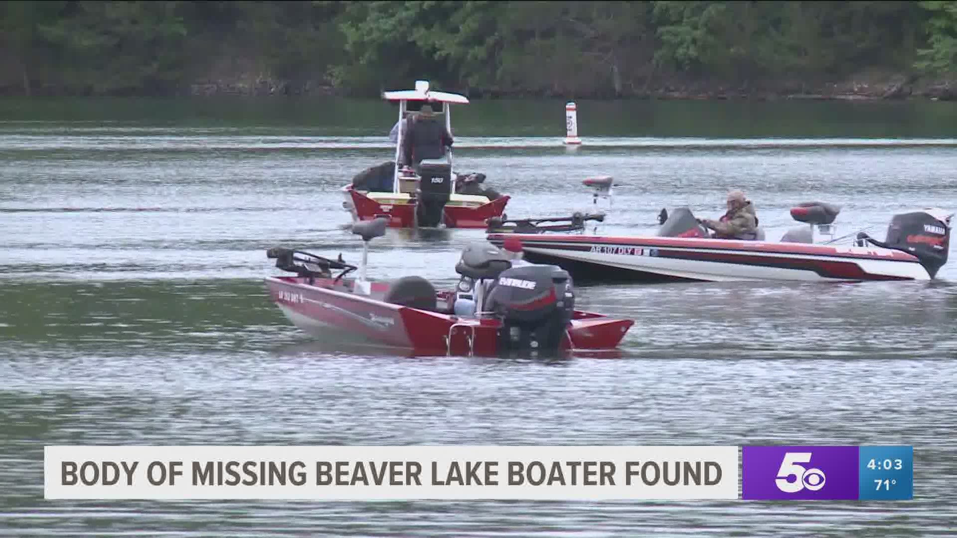 The body of a missing Beaver Lake has been found