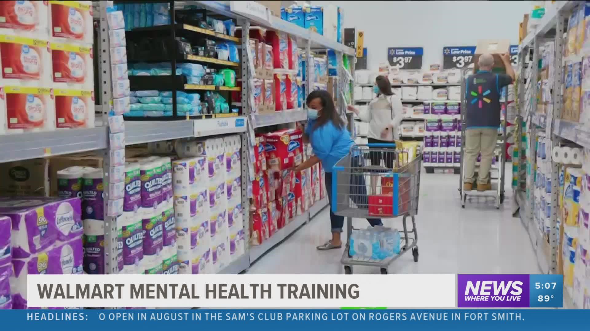 Walmart is launching Mental Health First Aid training that teaches associates how to identify, understand and respond to people who are struggling with mental health