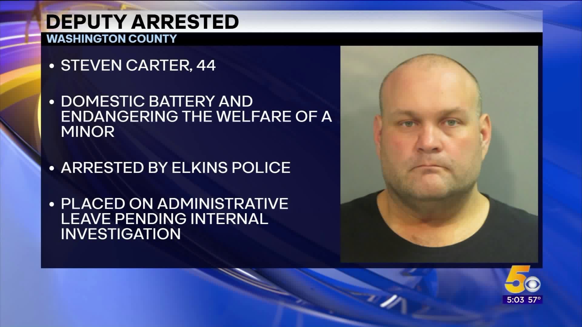 Washington County Deputy Arrested For Domestic Battery, Endangering The Welfare Of A Minor