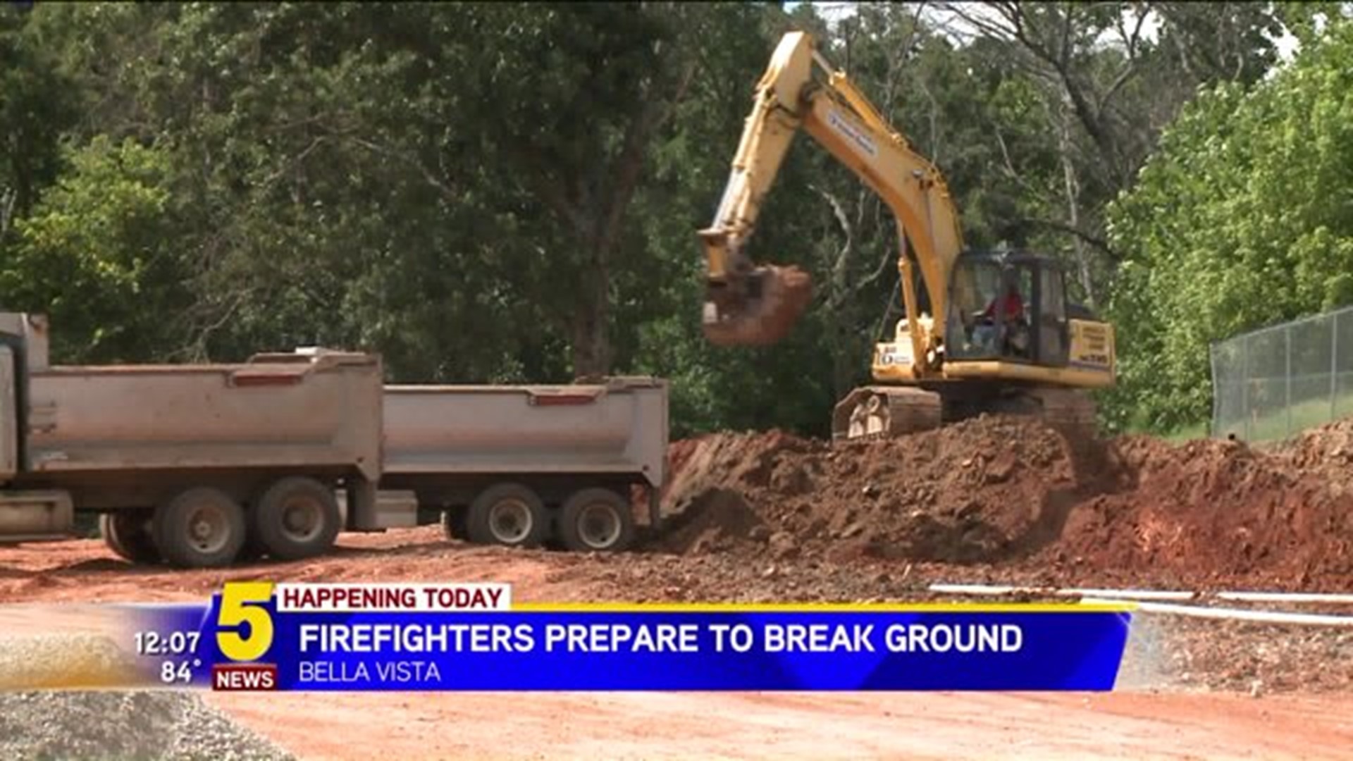 Firefighters Prepare to Break Ground