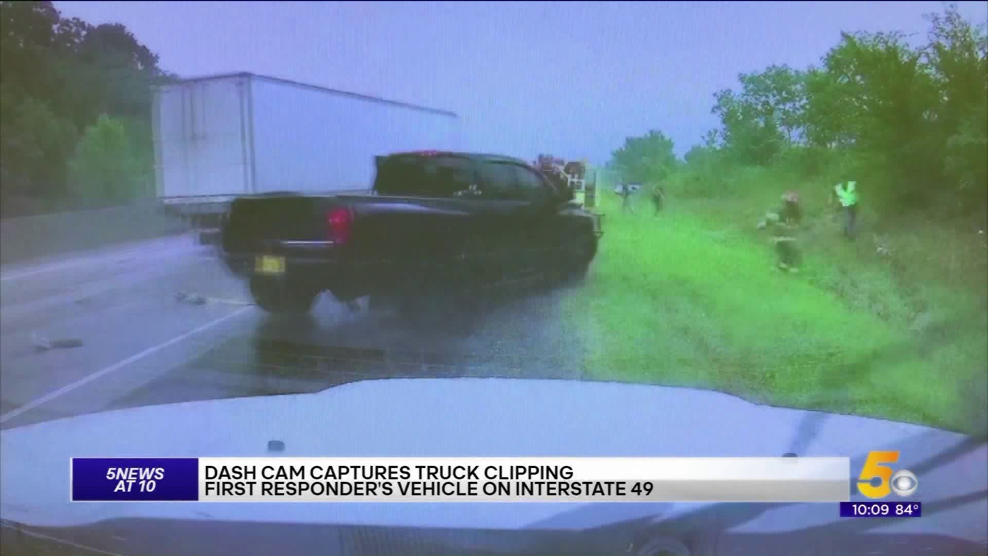 Semi Sends Truck Into First Responders