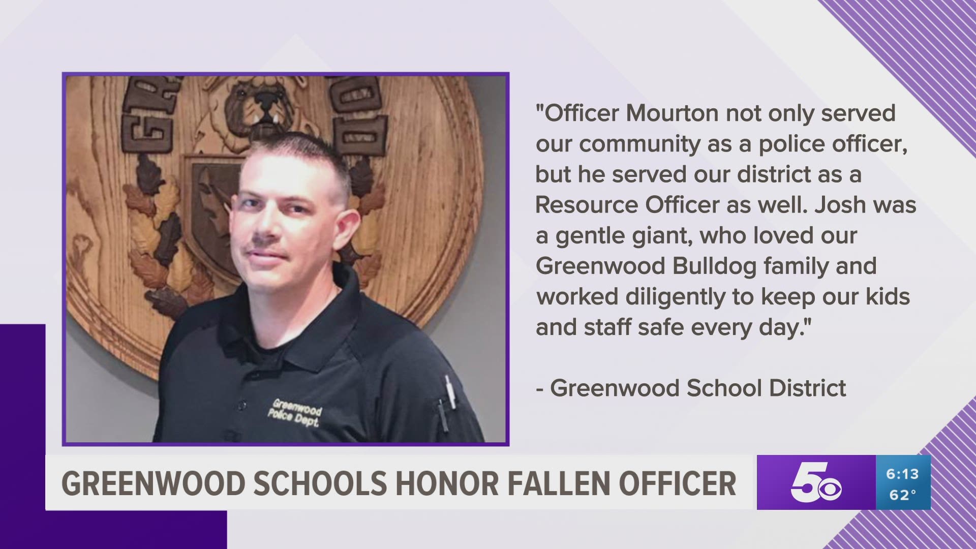 Greenwood community mourns the loss of Officer Josh Mourton