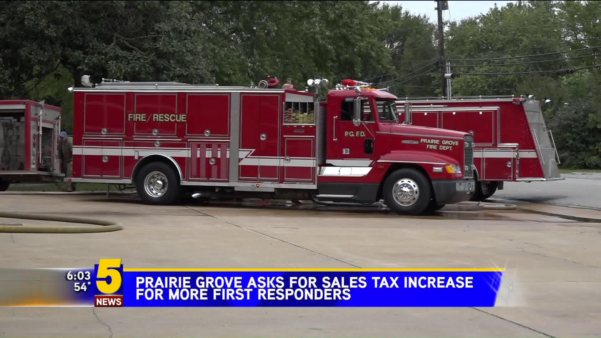Prairie Grove Ask For Sales Tax Increase For More First Responders