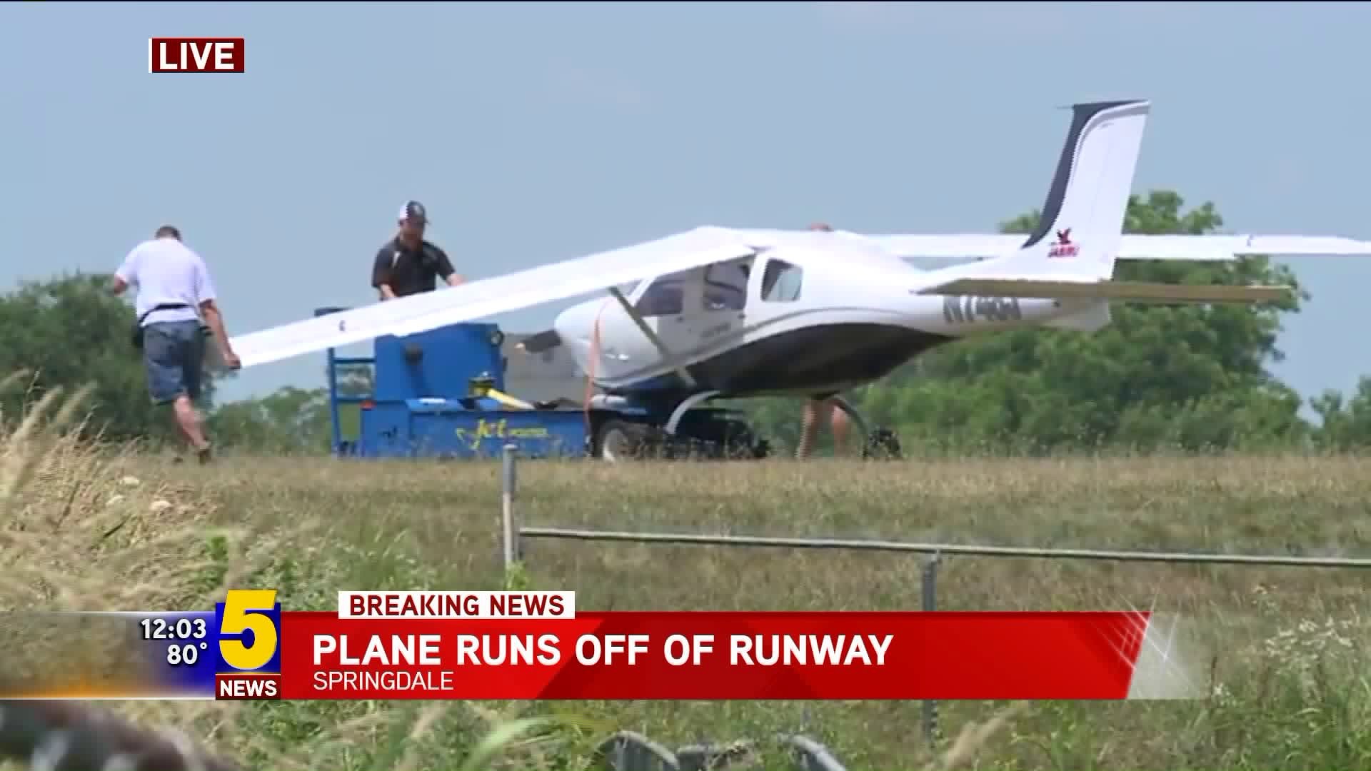 Plane Runs Off Runway