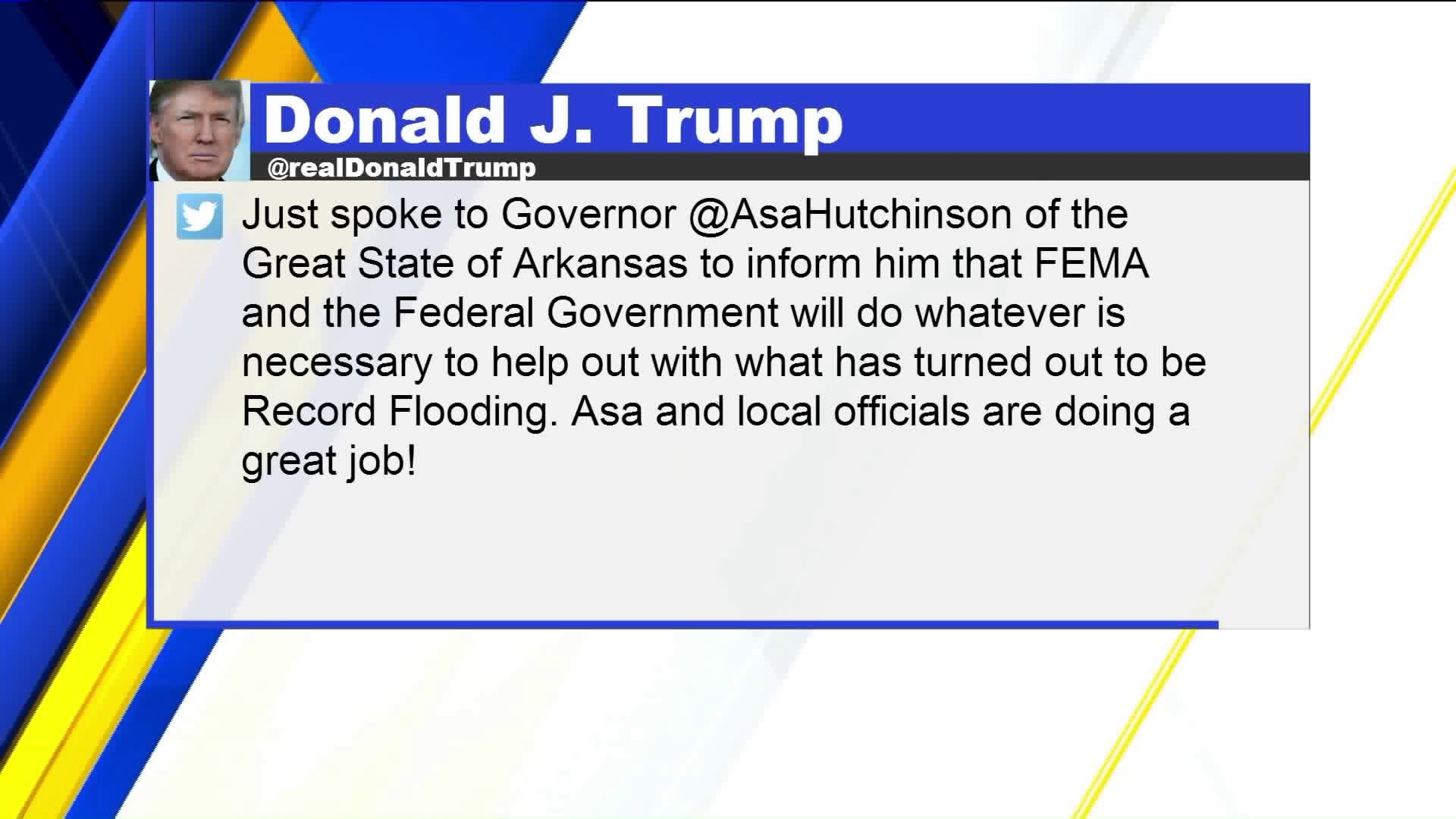 President Tweets About Flood