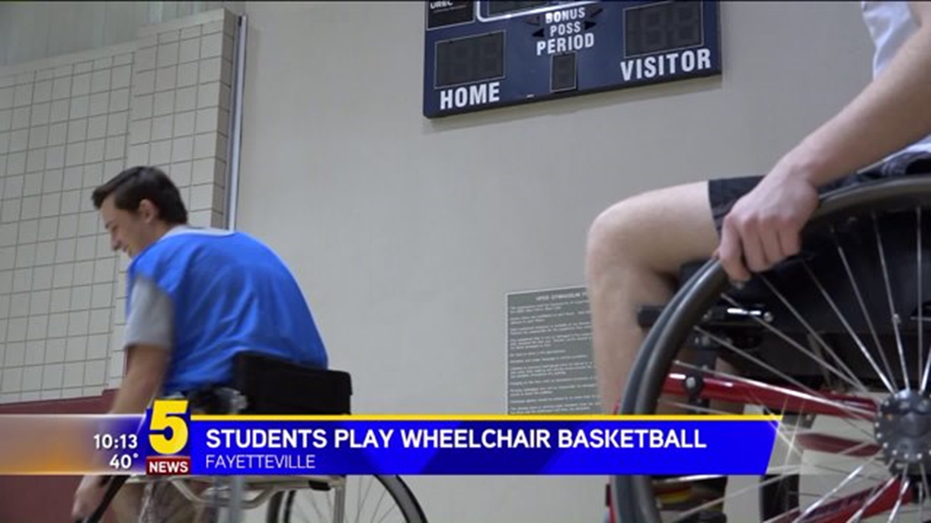 Students Play Wheelchair Basketball